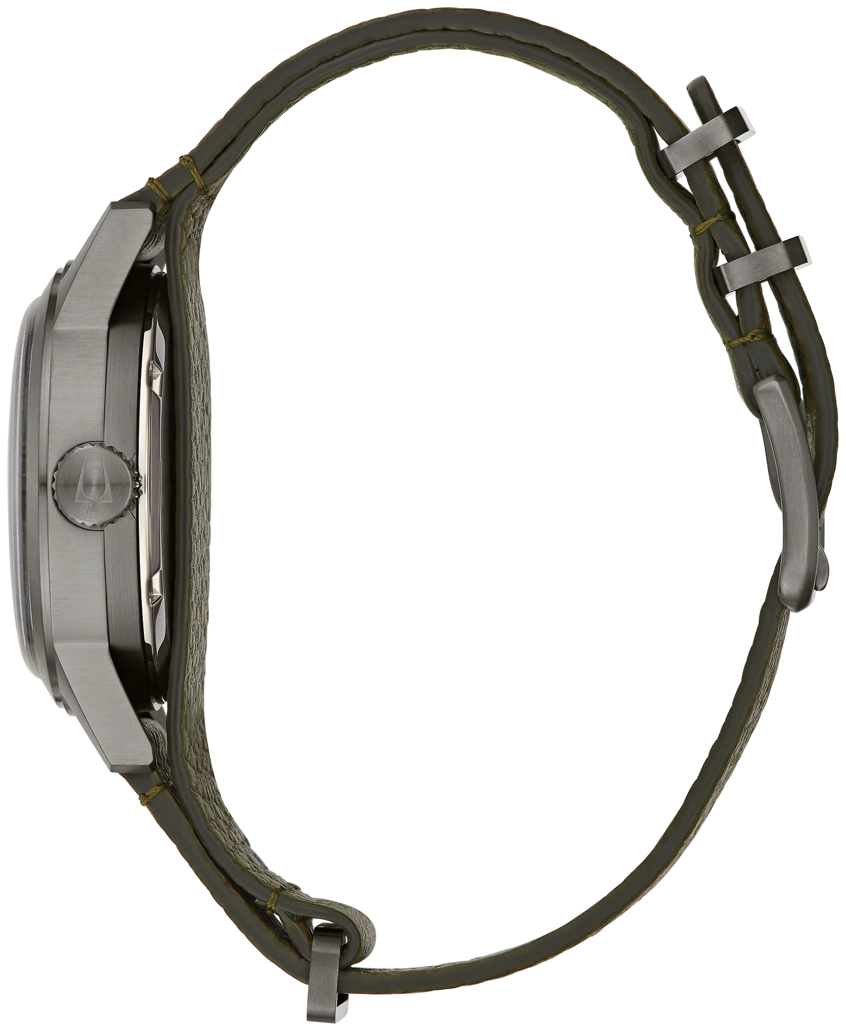 Black Dial Leather Strap Hack Watch 98A255 | Bulova